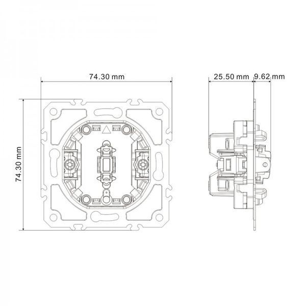 Вимикач 1-клавішний Ardero EV111V-S Soft 10А срібний 80785 - фото товару LUMEN