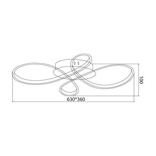 Світлодіодна люстра Ardero AL6530ARD FABIO S 60Вт, чорний AL6530ARD - фото товару LUMEN