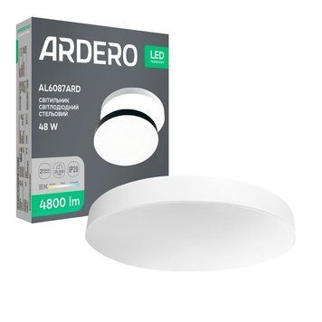 Світлодіодний накладний світильник Ardero AL6087ARD TREND 48Вт, чорний 80640 - фото товару LUMEN