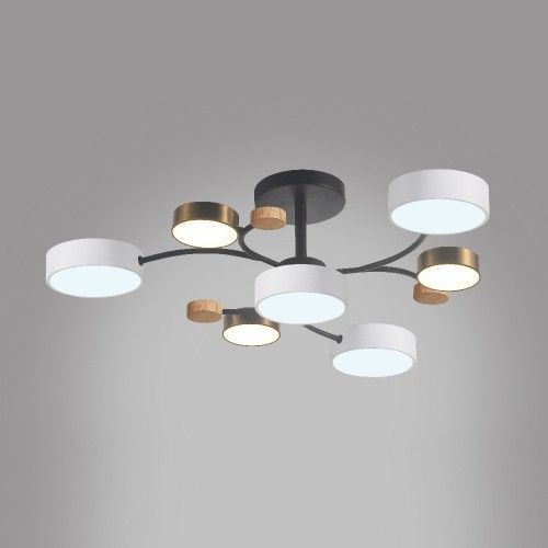 Світлодіодна люстра з пультом Ardero AL6197ARD SCANDY 70W, чорний AL6197ARD - фото товару LUMEN