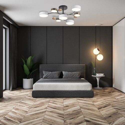 Світлодіодна люстра з пультом Ardero AL6197ARD SCANDY 70W, чорний AL6197ARD - фото товару LUMEN