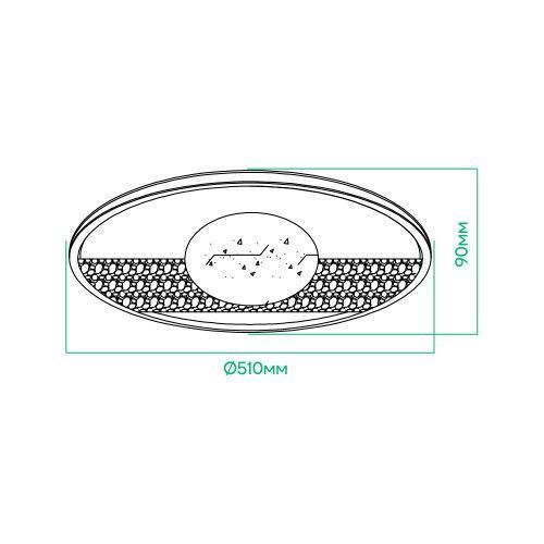Світлодіодна люстра з пультом Ardero AL6105ARD MOONLIGHT 70W, білий AL6105ARD - фото товару LUMEN