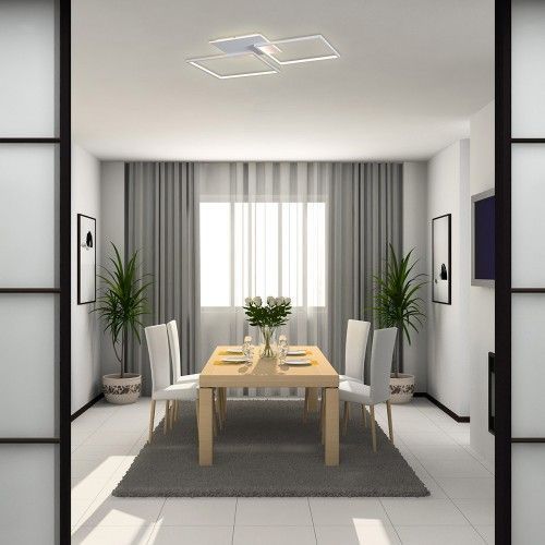 Світлодіодна люстра з пультом Feron AL6300 QUADRO M 90W, білий AL6300 - фото товару LUMEN