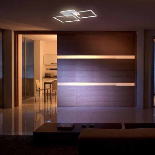 Світлодіодна люстра з пультом Feron AL6300 QUADRO M 90W, білий AL6300 - фото товару LUMEN