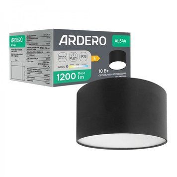 Світлодіодний накладний світильник Ardero AL544 10Вт 4000K, чорний 80687 - фото товару LUMEN