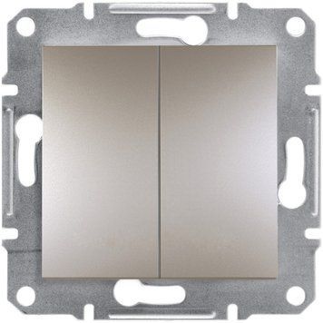 Вимикач двохклавішний, Asfora, Бронза EPH0300123-4 - фото товару LUMEN