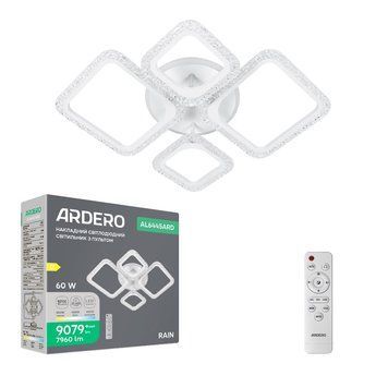 Світлодіодний накладний світильник Ardero AL6445ARD RAIN 60Вт білий 80703 - фото товару LUMEN
