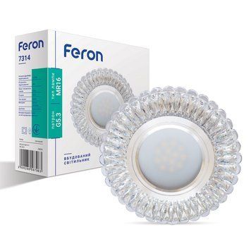 Вбудований світильник Feron 7314 з LED підсвічуванням, прозорий 7314 - фото товару LUMEN