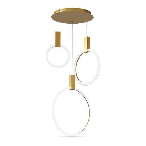 Світлодіодна люстра з пультом Feron AL6500 GRAND 50W, золото AL6500 - фото товару LUMEN