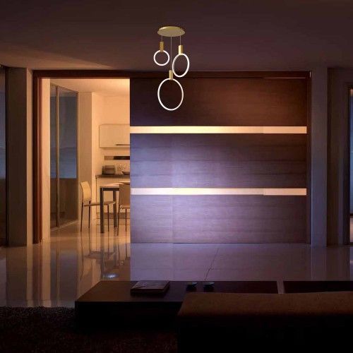 Світлодіодна люстра з пультом Feron AL6500 GRAND 50W, золото AL6500 - фото товару LUMEN