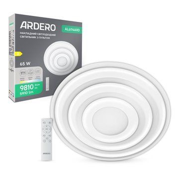 Світлодіодний накладний світильник Ardero AL6114ARD ATLANT R 65Вт білий 80705 - фото товару LUMEN