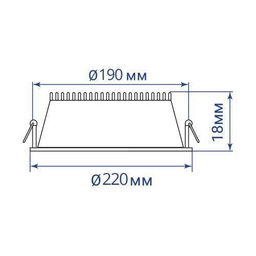 Світлодіодний світильник Feron AL510-1 20W 4000K, білий 510-120 - фото товару LUMEN