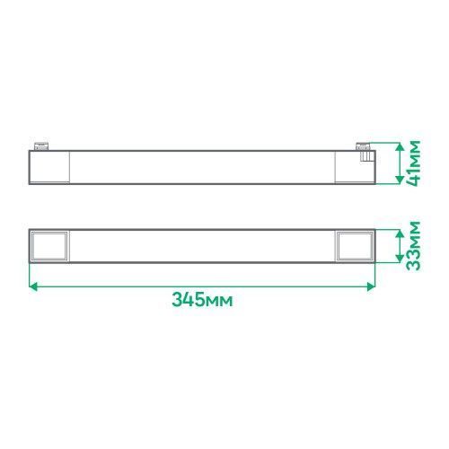 Трековий світлодіодний світильник Ardero AL122 20W 4000К IP40, чорний 12220 - фото товару LUMEN