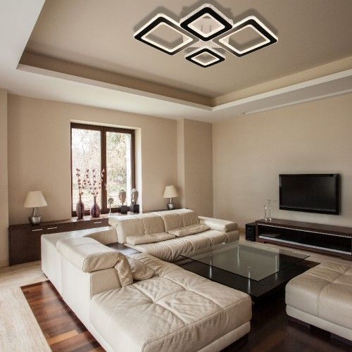Світлодіодна люстра з пультом Ardero AL6164ARD 88W VIVID квадрат, білий AL6164ARD - фото товару LUMEN