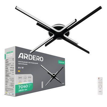 Світлодіодний накладний світильник Ardero AL6185-1ARD MILL 64Вт чорний 80971 - фото товару LUMEN