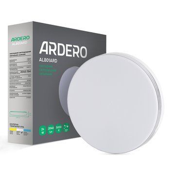 Накладний світлодіодний світильник Ardero AL801ARD 24W ІР40 коло, білий AL801ARD-1 - фото товару LUMEN