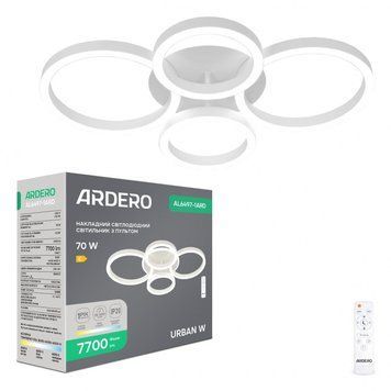 Світлодіодний накладний світильник Ardero AL6497-1ARD URBAN W 70Вт білий 81064 - фото товару LUMEN